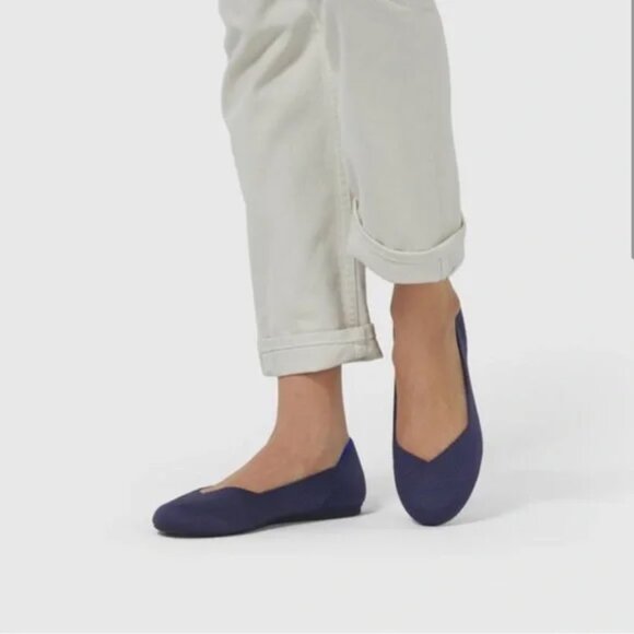 Rothy's The Flat in Maritime Navy Ballet Flats V Vamp - Picture 1 of 5